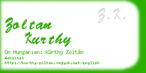 zoltan kurthy business card