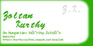 zoltan kurthy business card